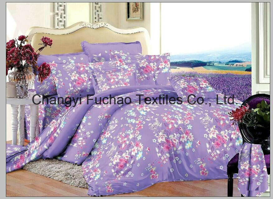 Twin Size Poly/Cotton Material Bedding Set