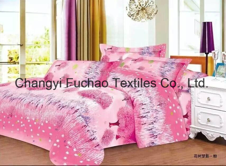 Poly/Cotton Bed Sheet Bedding Set for Hotel Use Twin Size