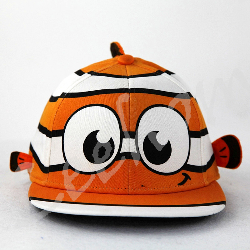 Snapback Flat Brim Fiftted Kids Cap with Nimo