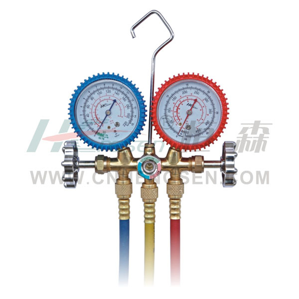 C T-536 G F / S Bras Manifold Gauges Set for R12/R22/R502 Double Gauges Manifold Set Air Conditioner Parts Refrigeration Parts Refrigeration Tools