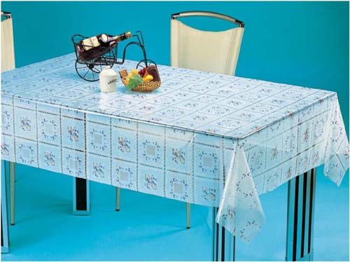 PVC Printed Transparent Tablecloth (TT0208)