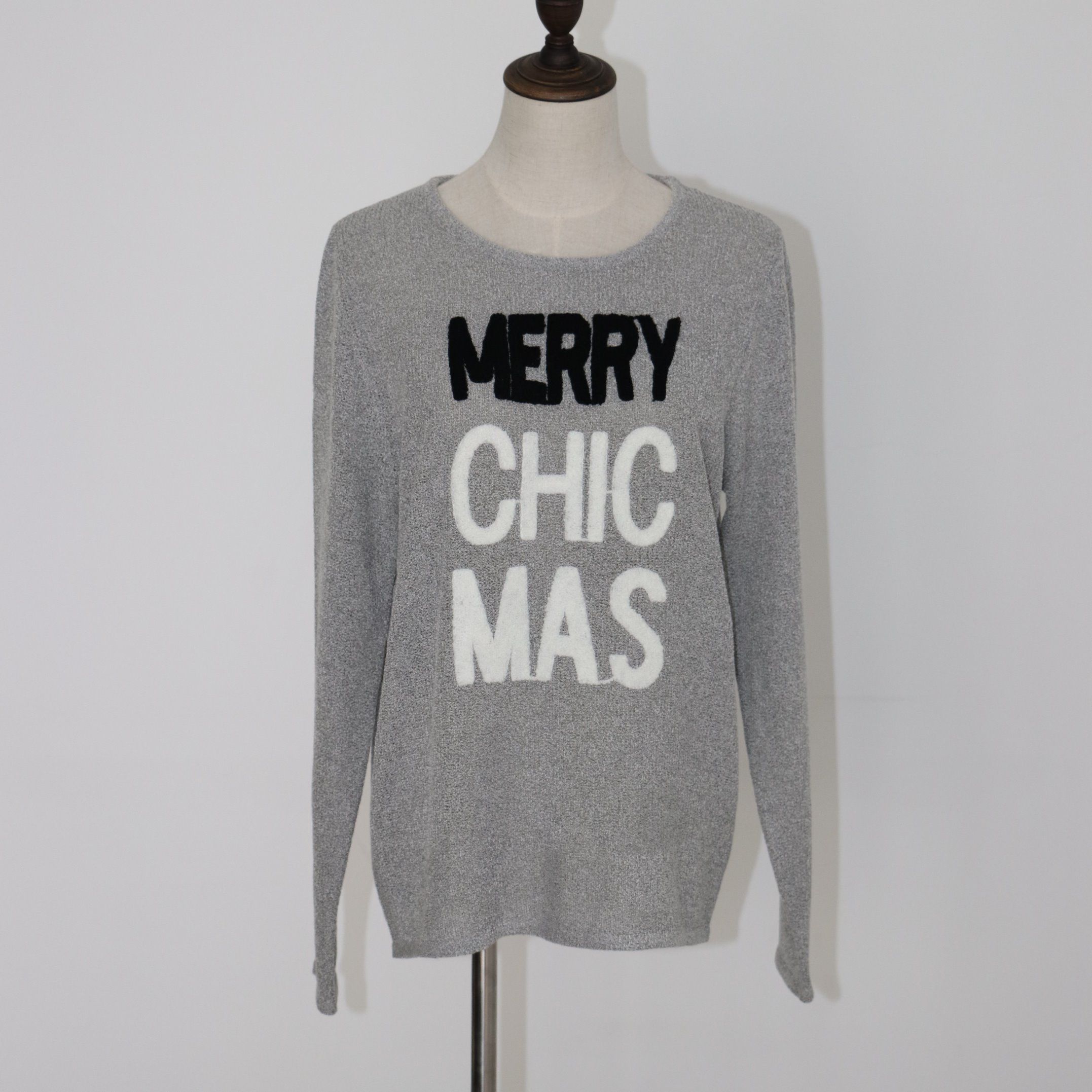 Christmas Gift of Ladeis' Sweater in Towel Embroidery and Acrylic Quality Soft Handfeel