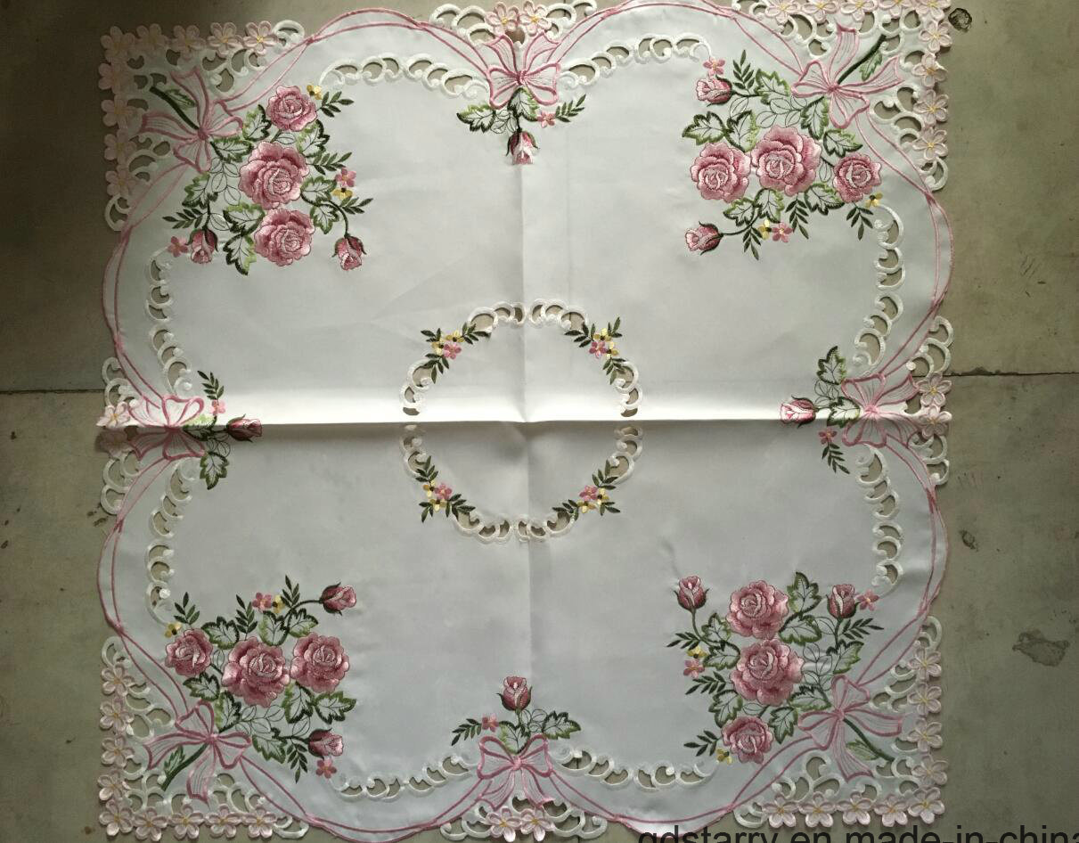 Handmade Cutwork Flower Embroidery Style Tablecloth 2016 New Design