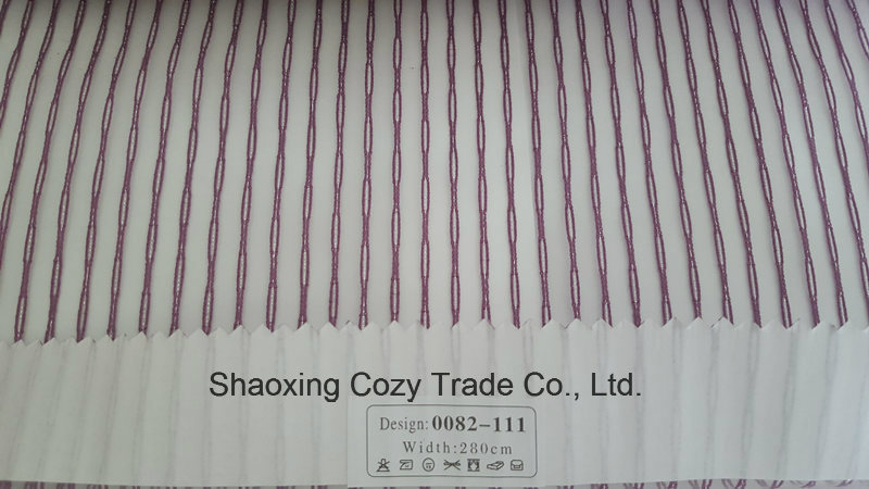 New Popular Project Stripe Organza Voile Sheer Curtain Fabric 0082111