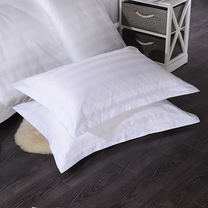 100% Cotton Striped Pillowcase White, Pillow Case Pillow Cover Pillow Protector, 40*60cm