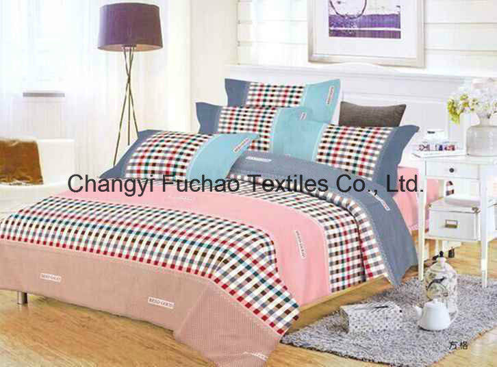 Microfiber Bedding Set Used for Home or Hotel