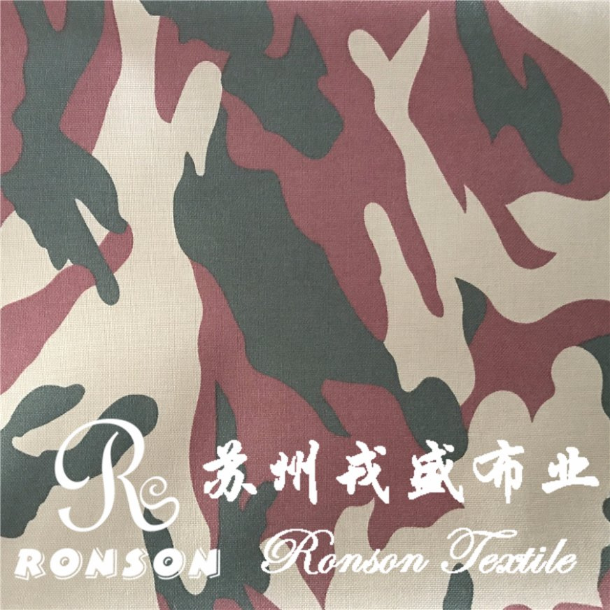 Nylon6 Cordura Printed Fabric for Military Bags, Waterproof, High Tense, PU Coated