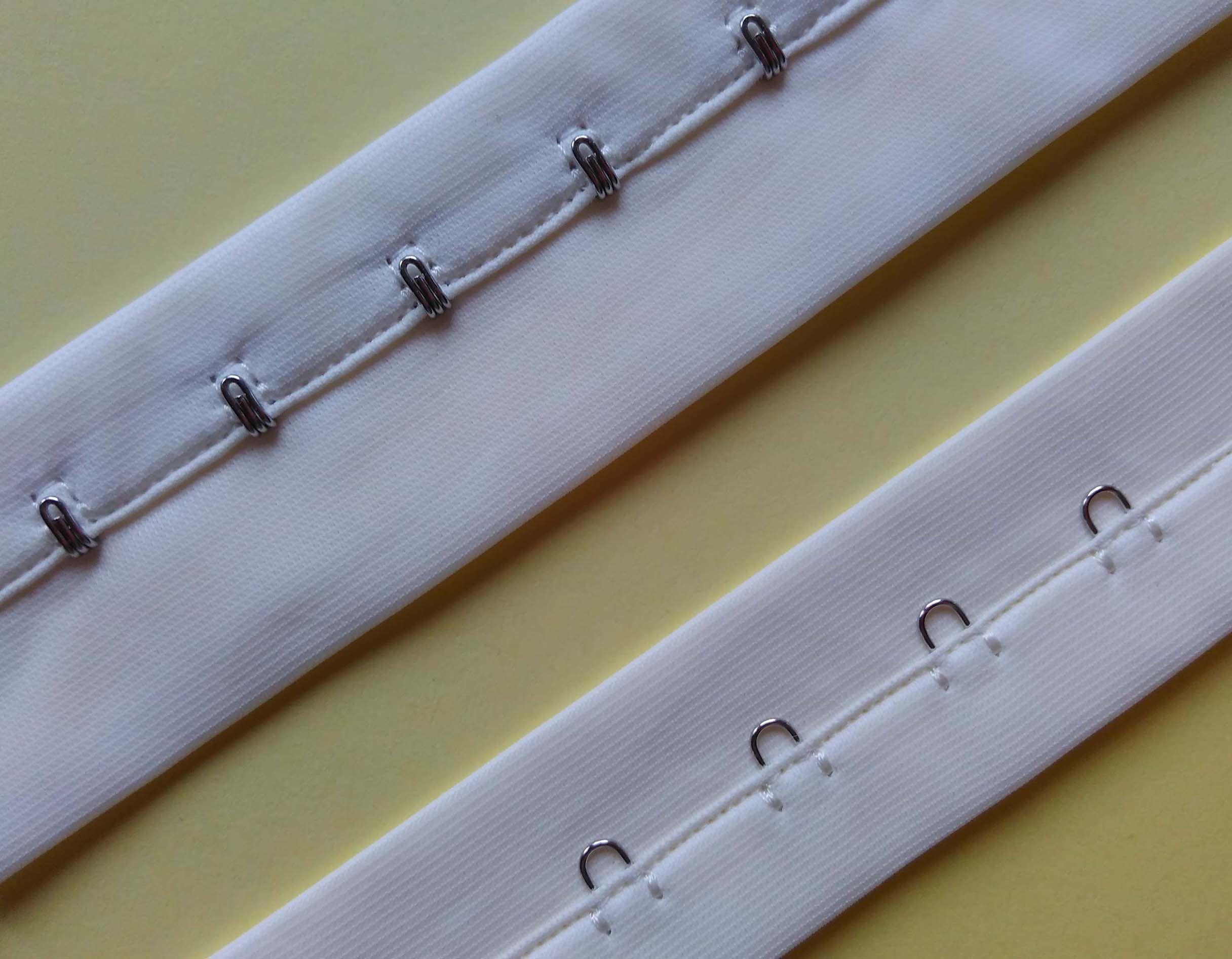 Women Underwear Accessories Pre-Shrink 4-Stitch Continuous Hook and Eye Tape-3/4 