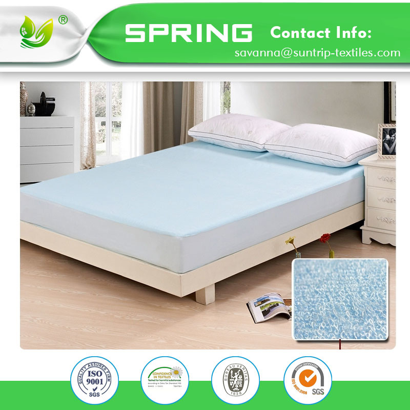 Hotel Luxury Anti Allergy Hygiene Quilted Mattress Protector Cover Fitted Sheet
