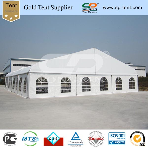 Songpin Middle Size Curved Tensioned Fabric Structure (TFS) Tent for Events and Industrial Applications (TX15-20)