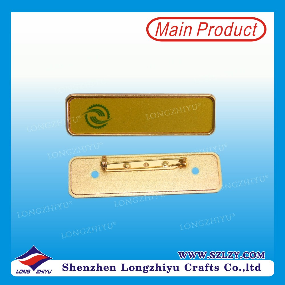 Blank Magnetic Name Badge Metal Name Badge with Logo Printing