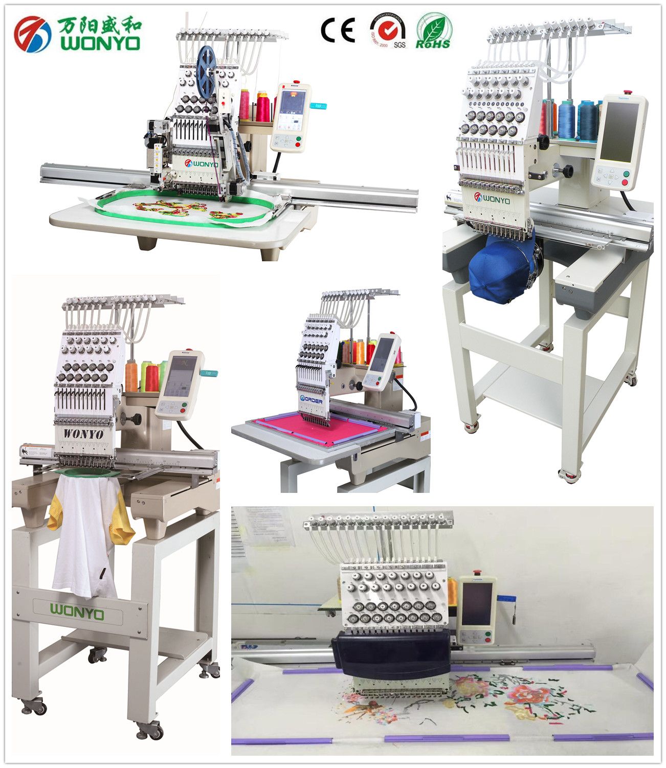 Tajima Computer Embroidery Machine Type Wonyo Single Head Embroidery Machine with Sequin Embroidery for Hot Sales