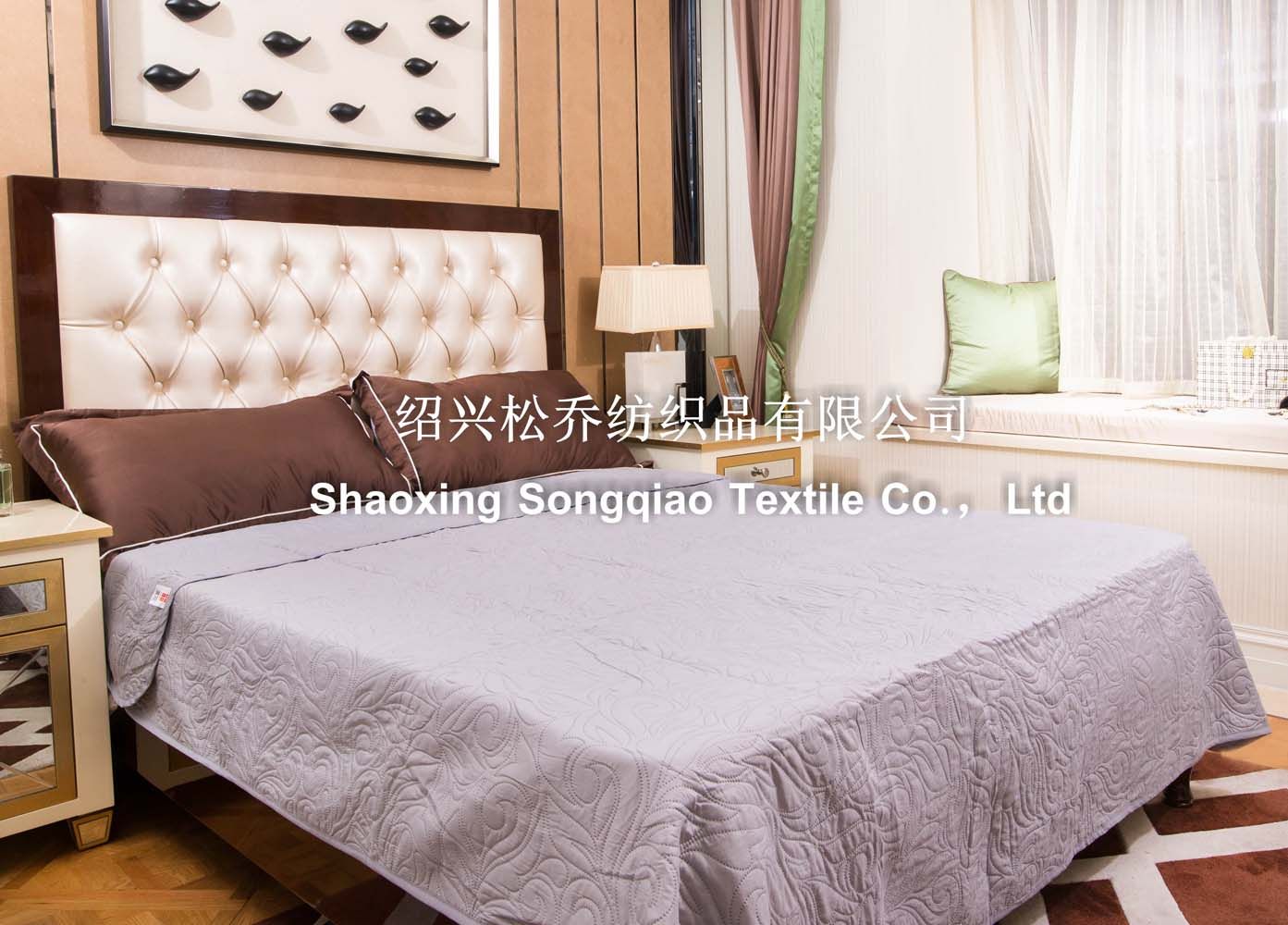 Laser Embossing 100% Cotton Blankets/ Bed Sheet 2