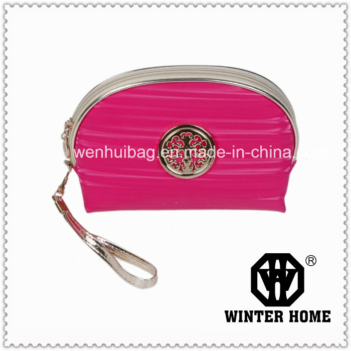 Hot Digital PU with Flower Zipper Opem Cosmetic Bag