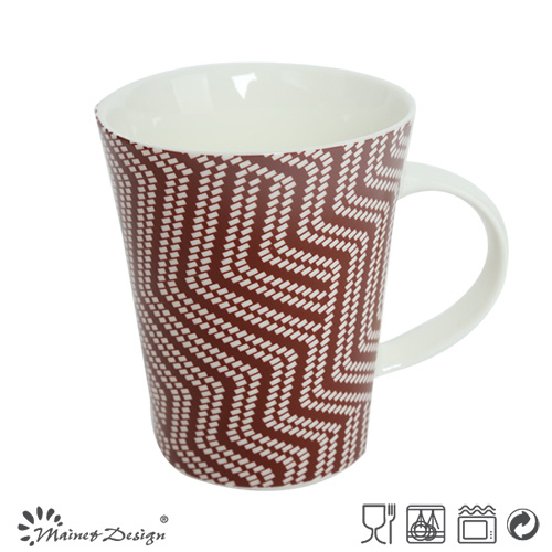 13oz Porcelain Mug with Texture Decal Design