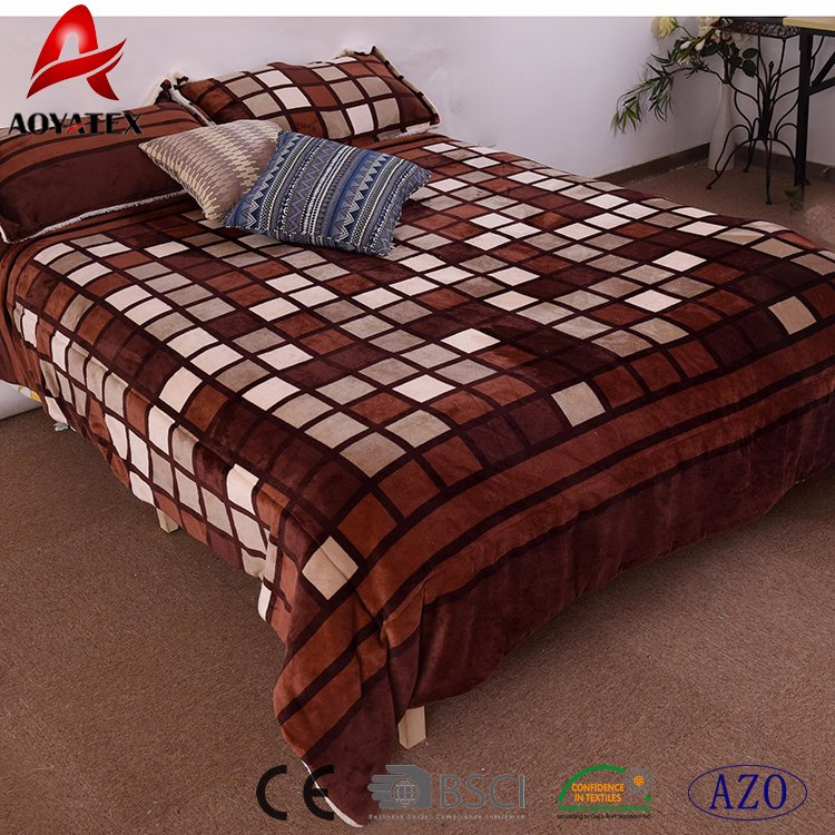 100% Polyester Face Flannel Fleece Bedding Sets, Back Sherpa Fabric Bedding Set
