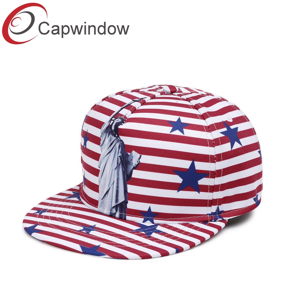 5 Panel Snapback Hat/Cap with Sublimation Print The Statue of Liberty