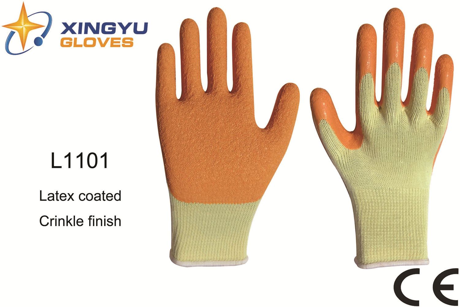 Polyester Shell Latex Coated Safety Work Glove (L1101)