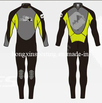 Men's Waterproof Full Length Wetsuit for Soft Neoprene (HXL0012)