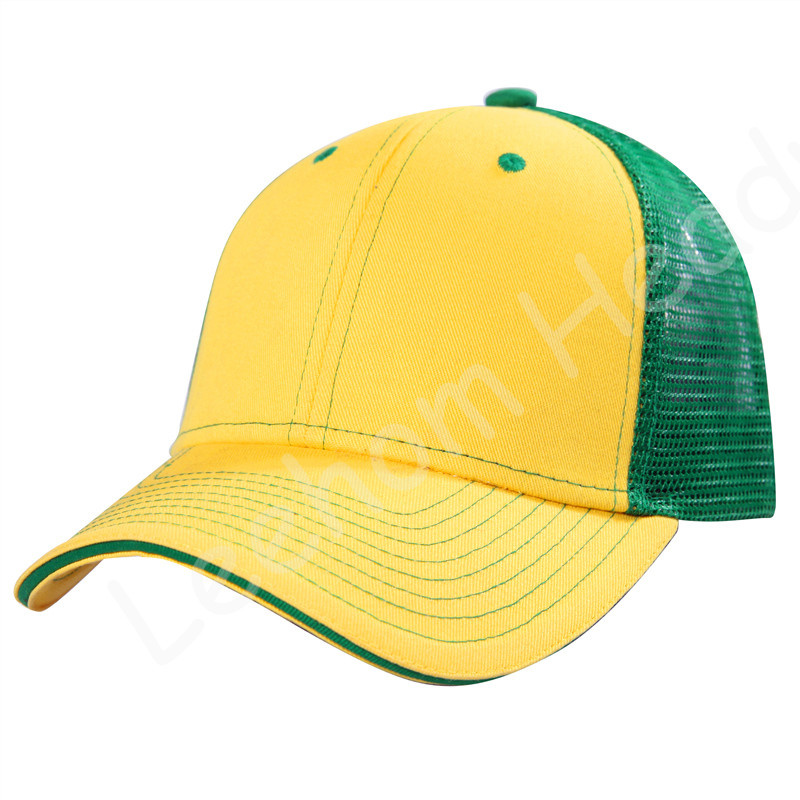 6 Panel Trucker Mesh Cap with Plastic Snap (LPM15164)