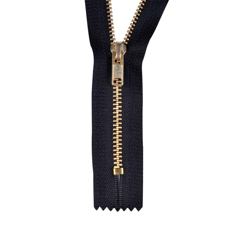 4# Closed End and Auto Lock Golden Brass Zipper
