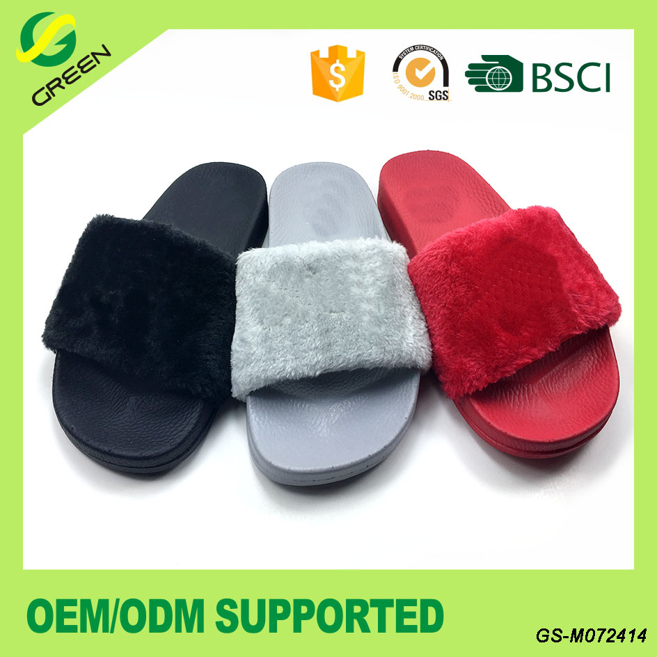 New Design Ladies Sandals Custom Plush Slippers/Slides/Sandals
