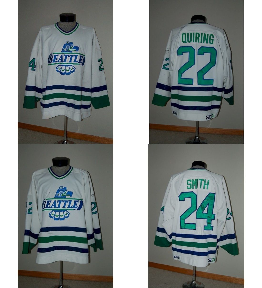Whl Seattle Thunderbirds Tyler Quiring Darcy Smith Hockey Jerseys