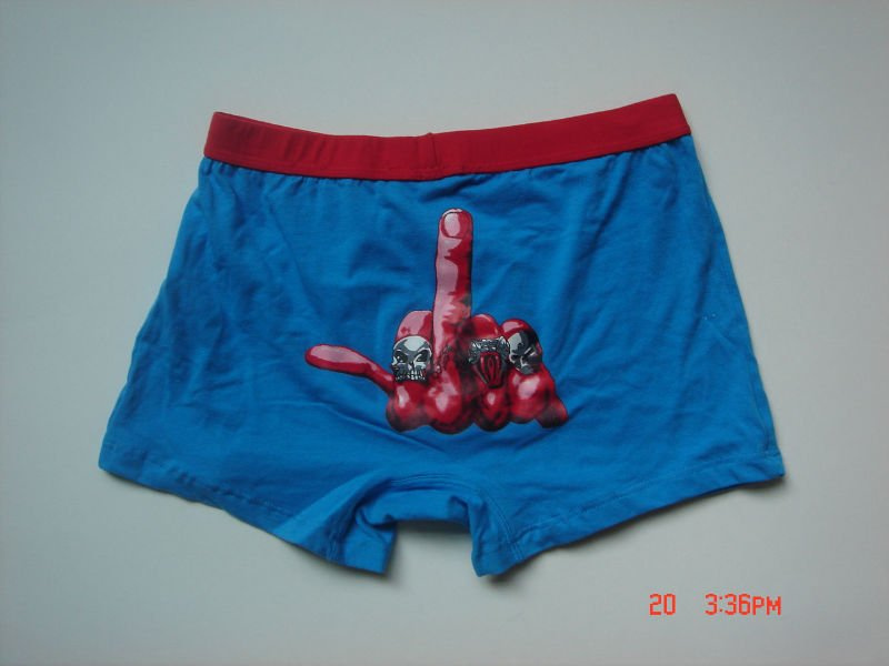 New Style 2016 BSCI Oeko-Tex 100 Men's Underwear with Print 030705