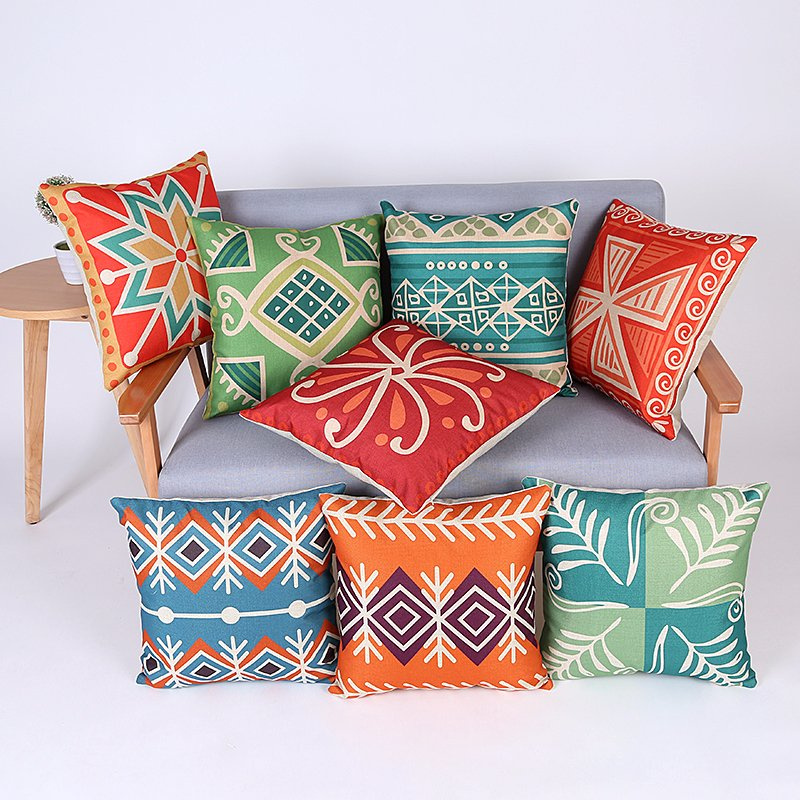 Digital Print Decorative Cushion/Pillow with Geometric Pattern (MX-59)