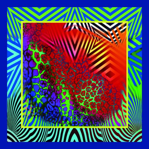 Digital Print Custom Fashion Silk Scarf (F13-0017)