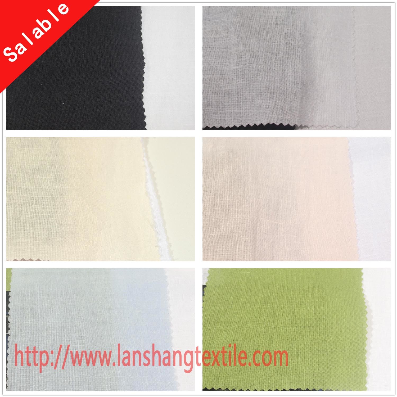 Plain Dyed Linen Fabric for Dress Shirt Skirt Sofa Curtain