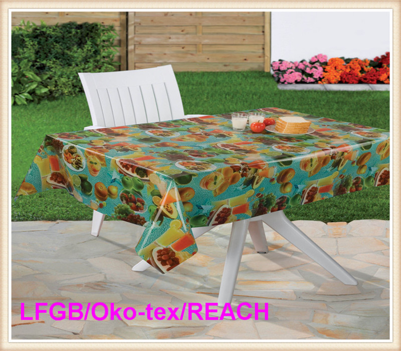 PVC Full Printed Transparent Tablecloth (TT0222)