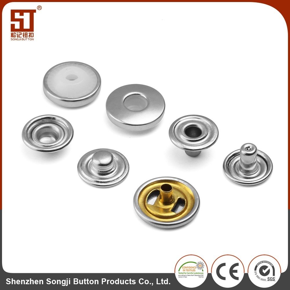 Round Monocolor Individual Metal Snap Button with EU & Us