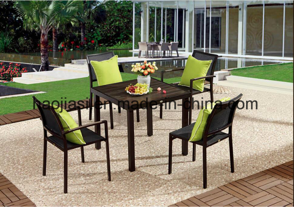 Outdoor /Rattan / Garden / Patio/ Hotel Furniture Texilene Cloth Chair& Table Set (HS 2006C& HS2005AC&HS 7108DT)