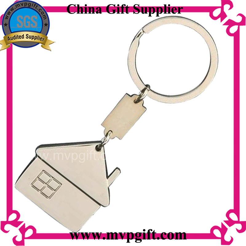 Metal Key Chain with House Key Ring Gift