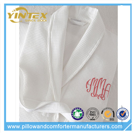 Customized Logo Design Comfortable Waffle Cloth Bathrobe