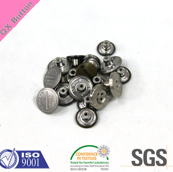 Silver Color Jean Coat Tack Jeans Button