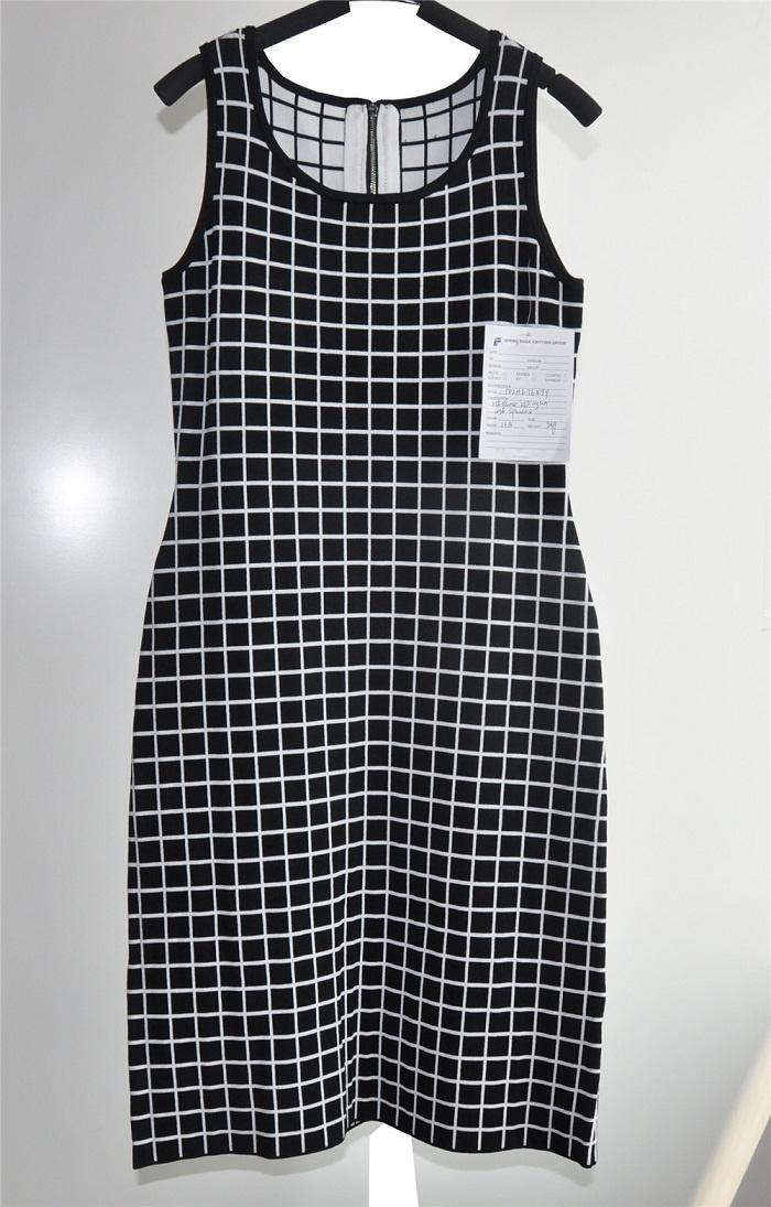 Ladies Viscose Nylon Sleeveless Zipper Sweater Dress
