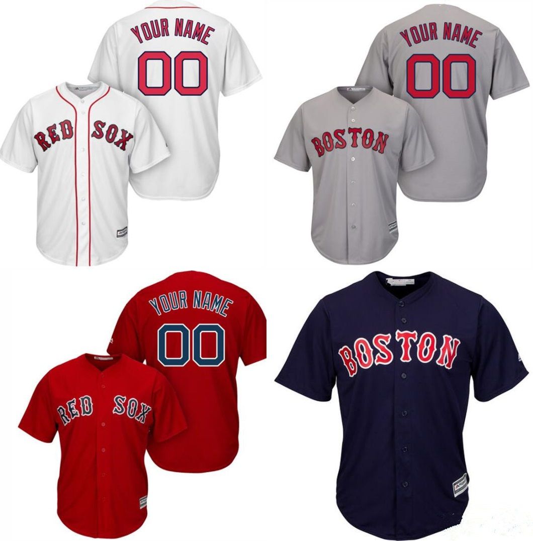 Customized Boston Red Sox Majestic Cool Base Baseball Jerseys