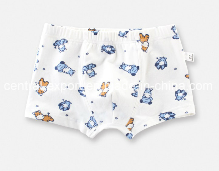 New Print Design Children Underwear Boy Boexr Short Boy Brief with Eco Permit