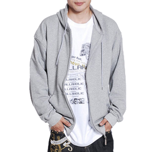 Custom Cotton Polyester Men's Zipper-up Hoodies