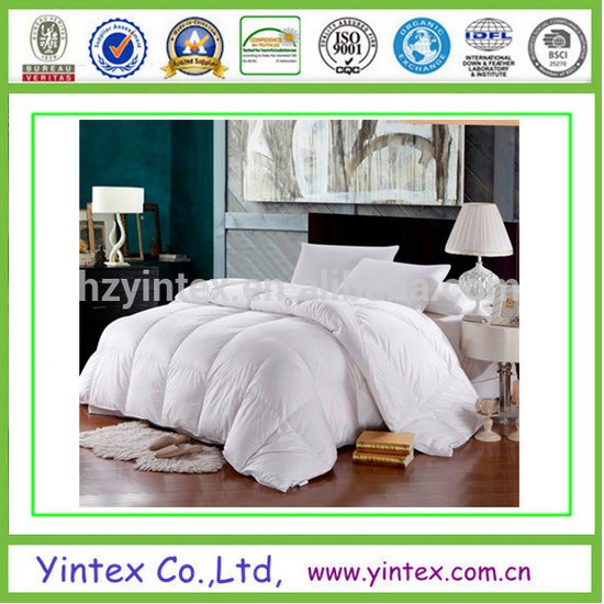 1200TC King Size Goose Down Alternative Comforter, White Solid