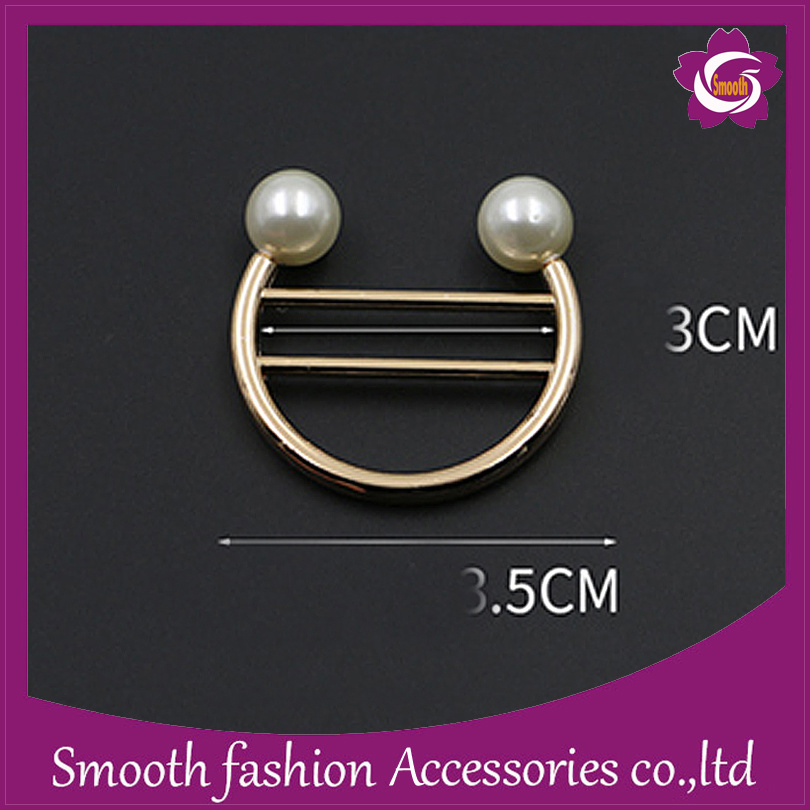 Fashion Buckle Pearl Decorative Needle Button Pin Brooch Garment Accessories