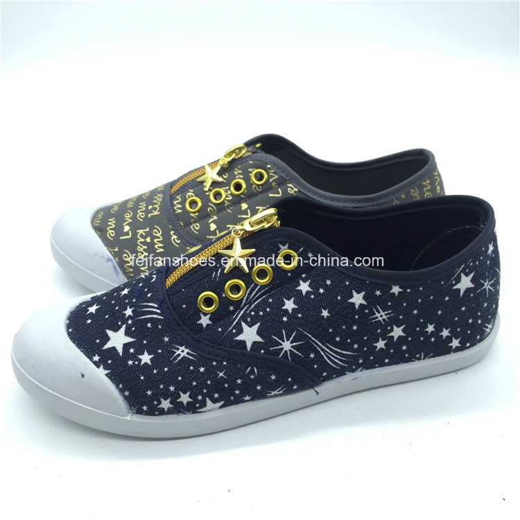 Hotsale Children Canvas Injection Shoes Leisure Slip-on Shoes (GJ1710-2)