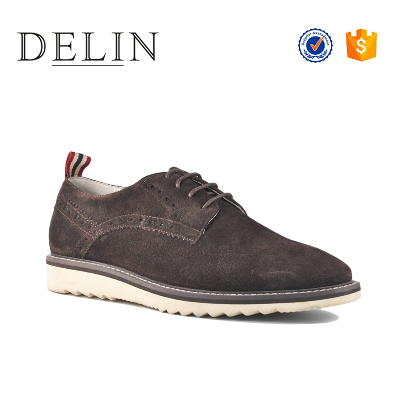 Quality Suede Leather Lace up Men Casual Shoes