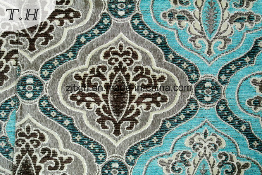 Double Chenille Jacquard Fabric for Sofa (fth31833)