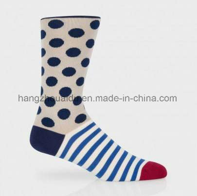 Weaven and Stripes Knitting Design Men Sock