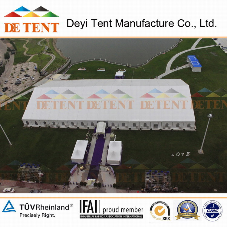 Big Party Tent with Round Table Sitting Arrangement