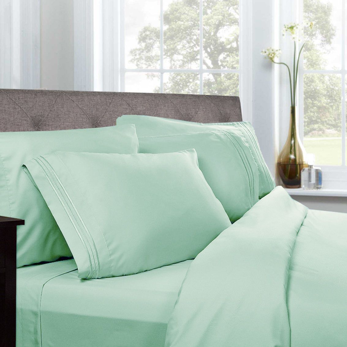 Polyester Microfiber Bed Sheet Set-4PC Sheet Set/ Double Brushed