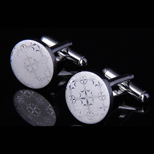 Stylish Men Round Shape Cufflinks (Hlk30631)